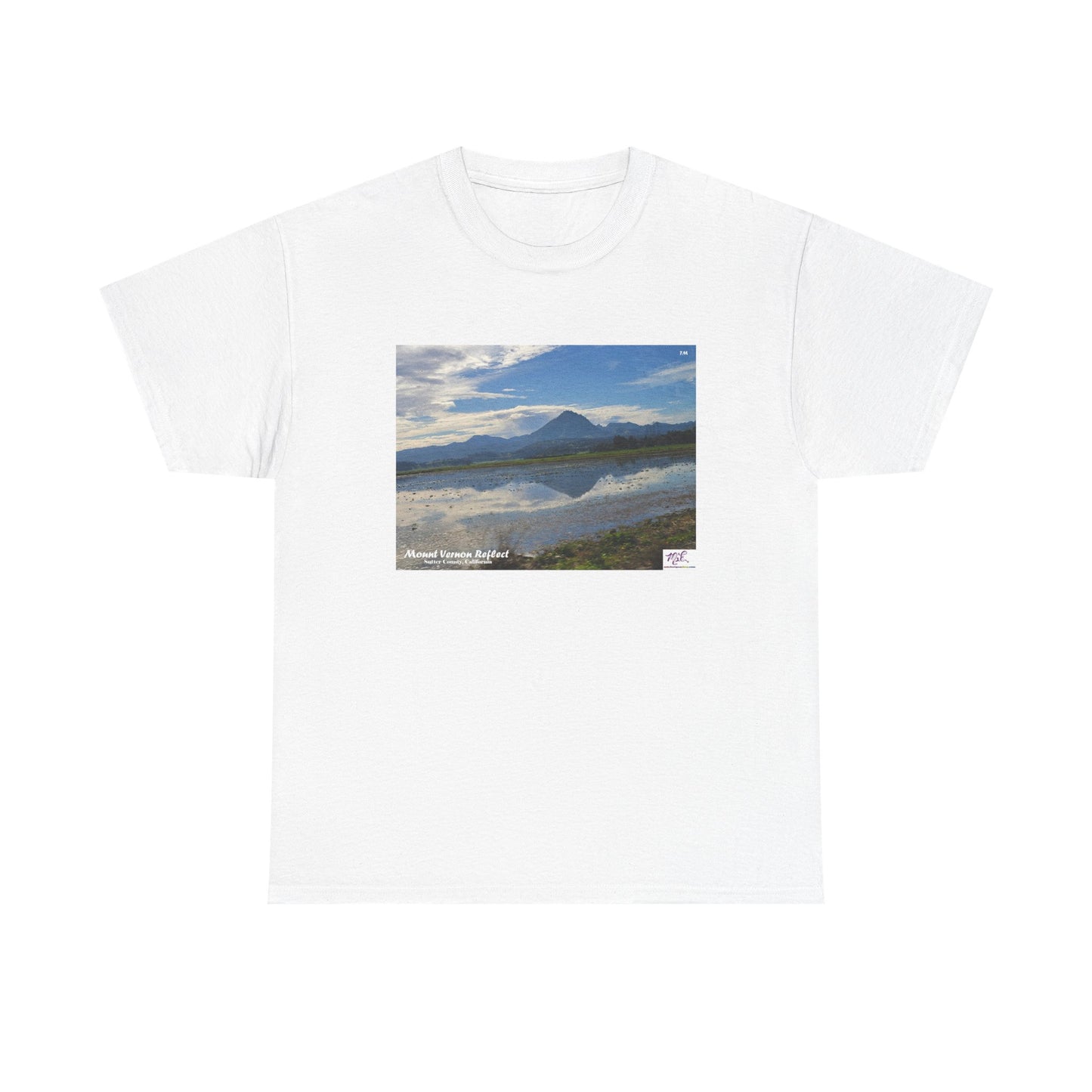 Heavy Cotton Tee: "Mount Vernon Reflect(tm)" - Blank Sleeves