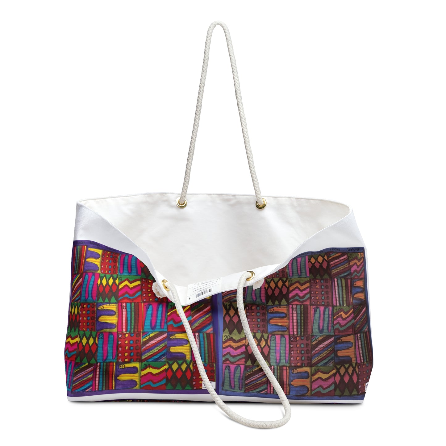 Weekender Bag: "Psychedelic Calendar(tm)" - Vibrant and Muted