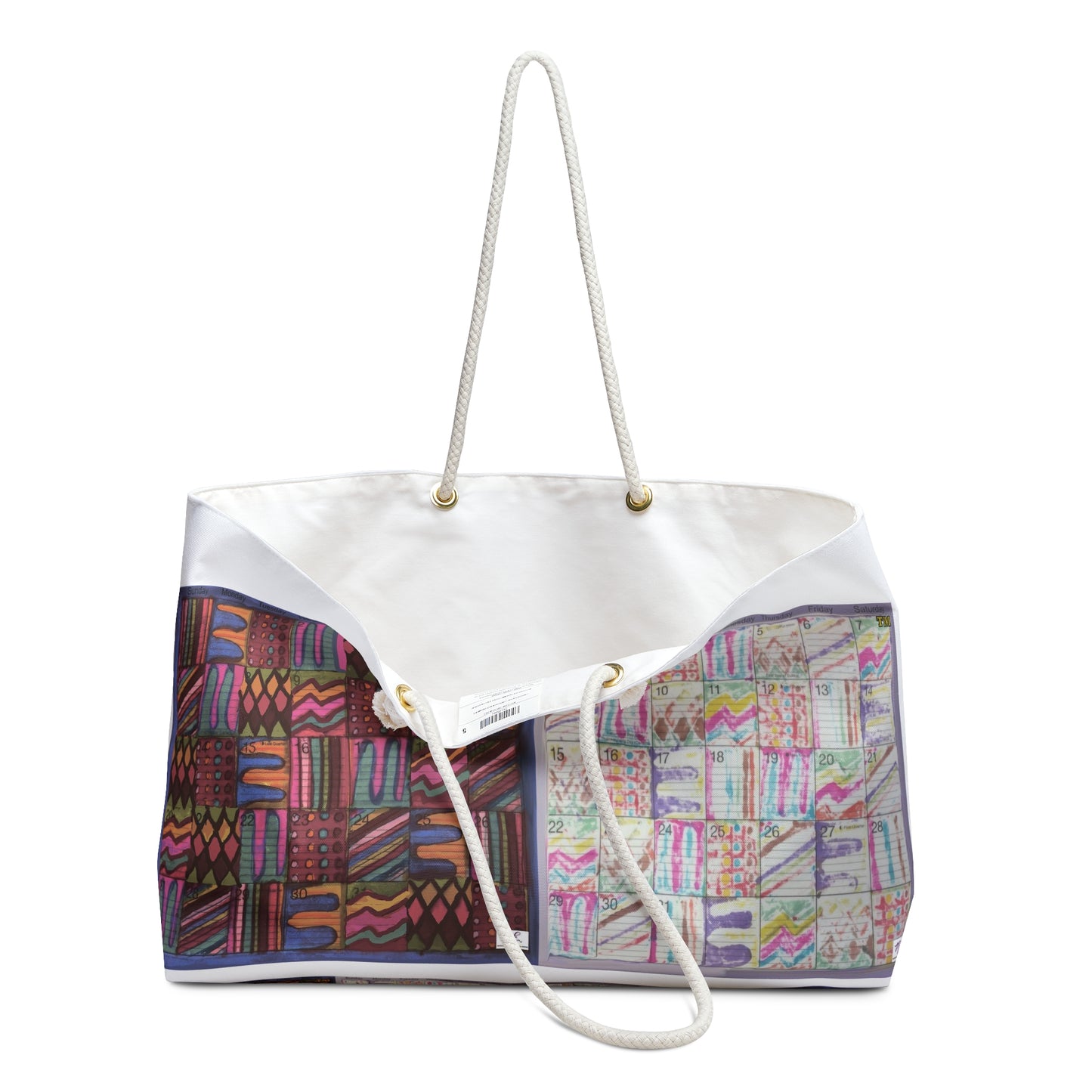 Weekender Bag: "Psychedelic Calendar(tm)" - Muted and Seeped