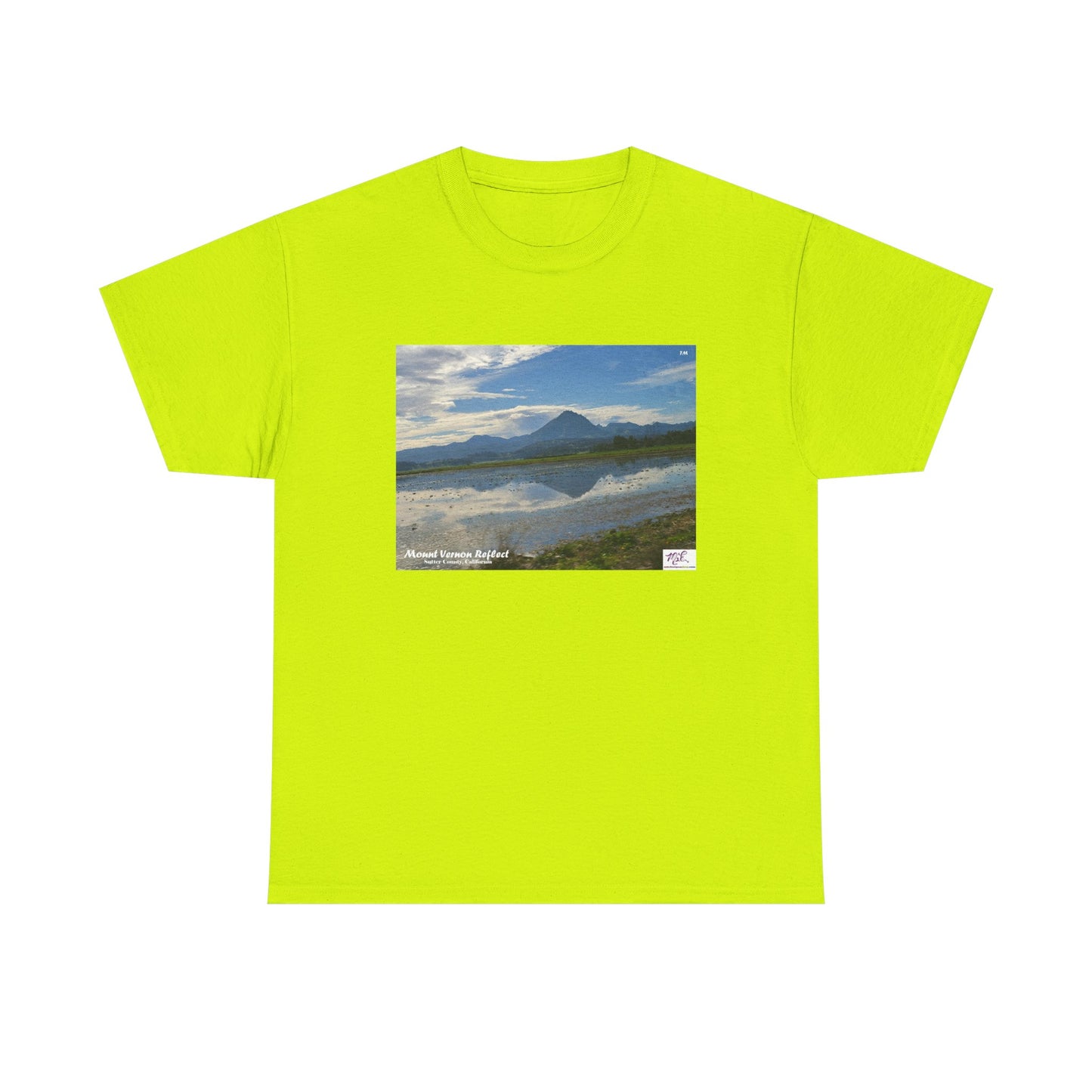 Heavy Cotton Tee: "Mount Vernon Reflect(tm)" - Blank Sleeves