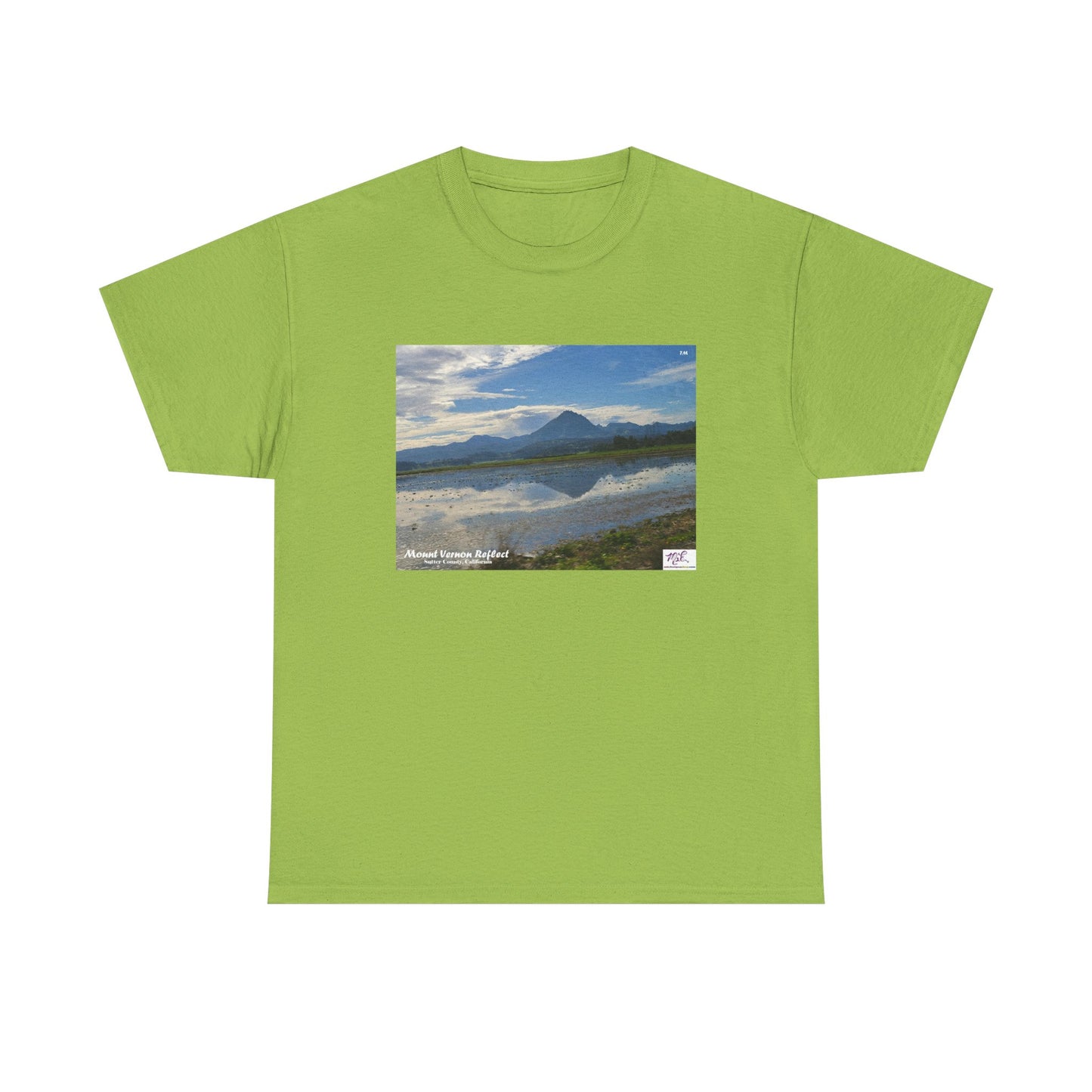 Heavy Cotton Tee: "Mount Vernon Reflect(tm)" - Blank Sleeves
