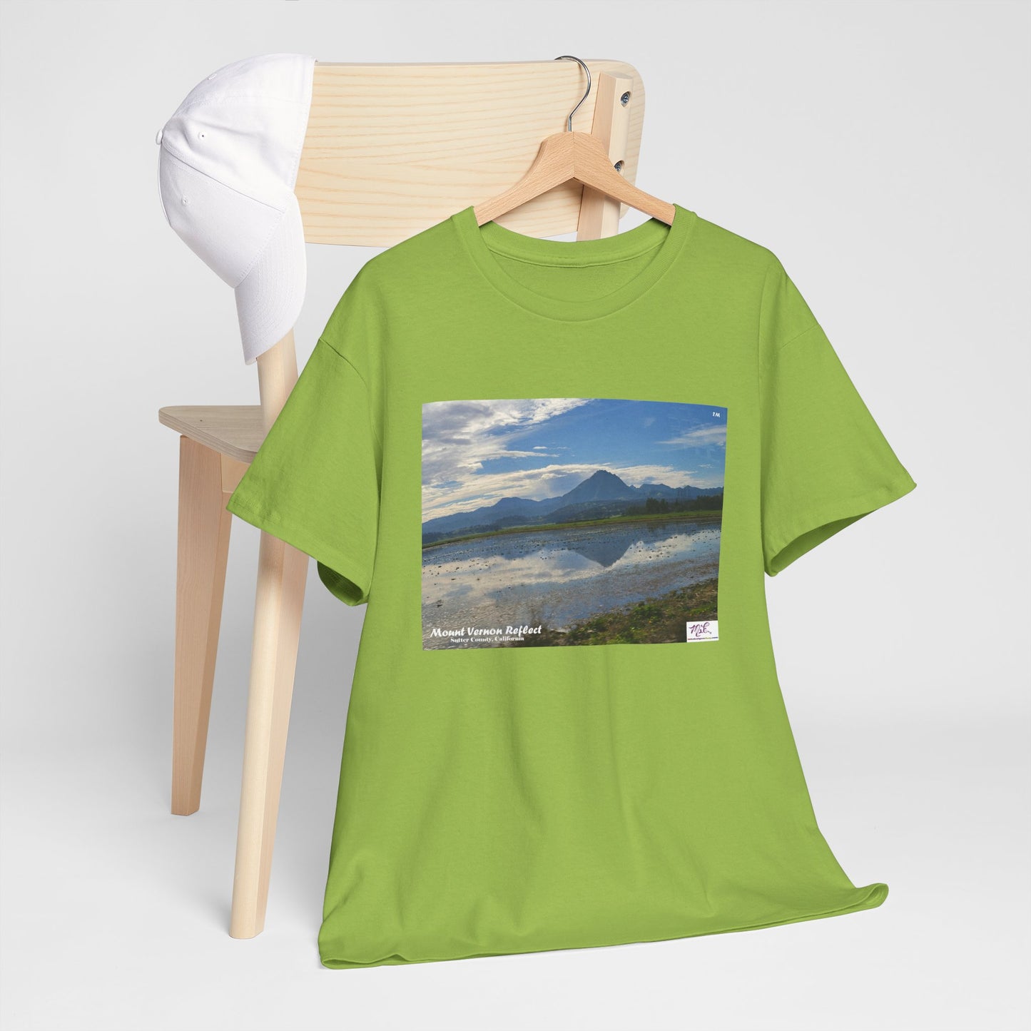 Heavy Cotton Tee: "Mount Vernon Reflect(tm)" - Blank Sleeves