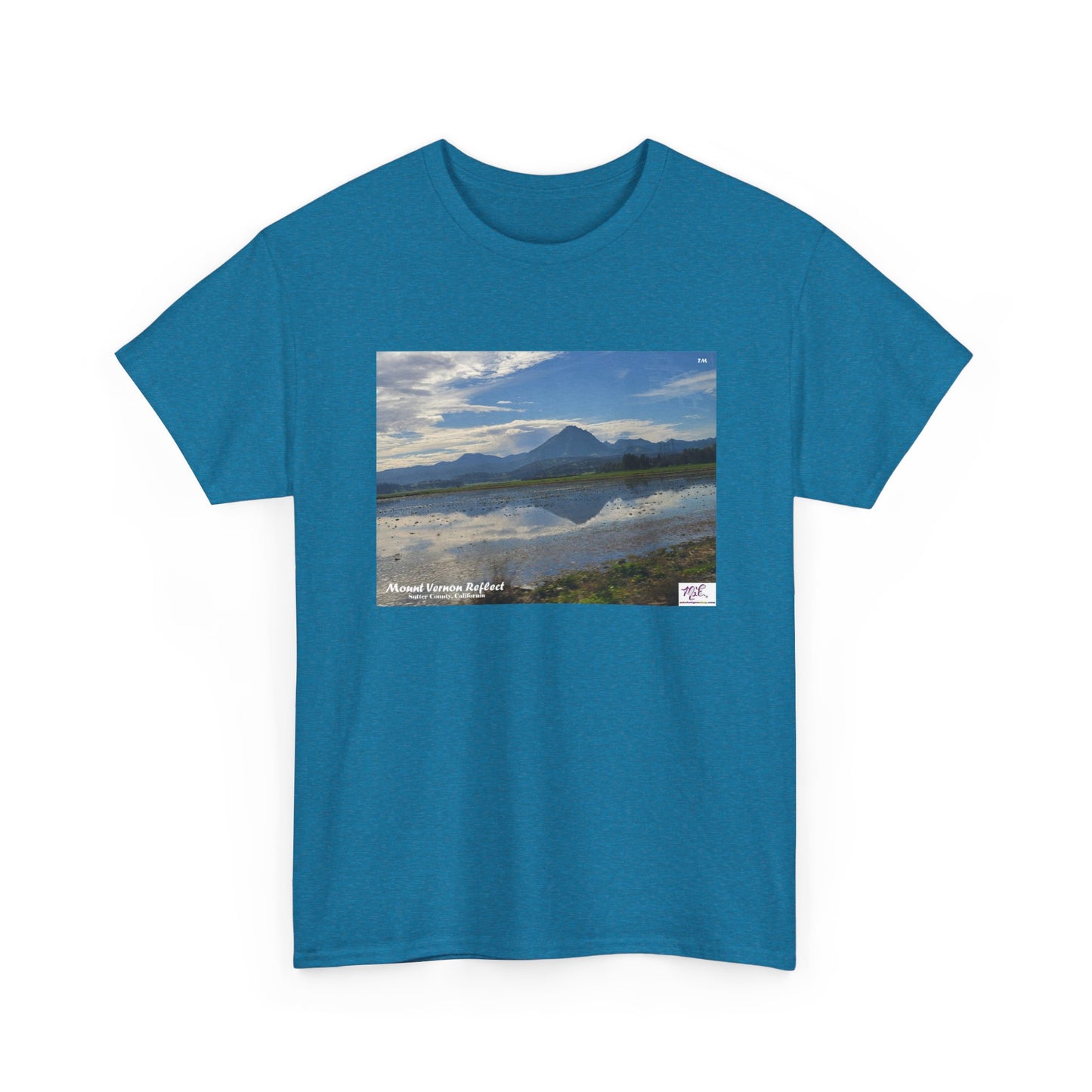 Heavy Cotton Tee: "Mount Vernon Reflect(tm)" - Blank Sleeves