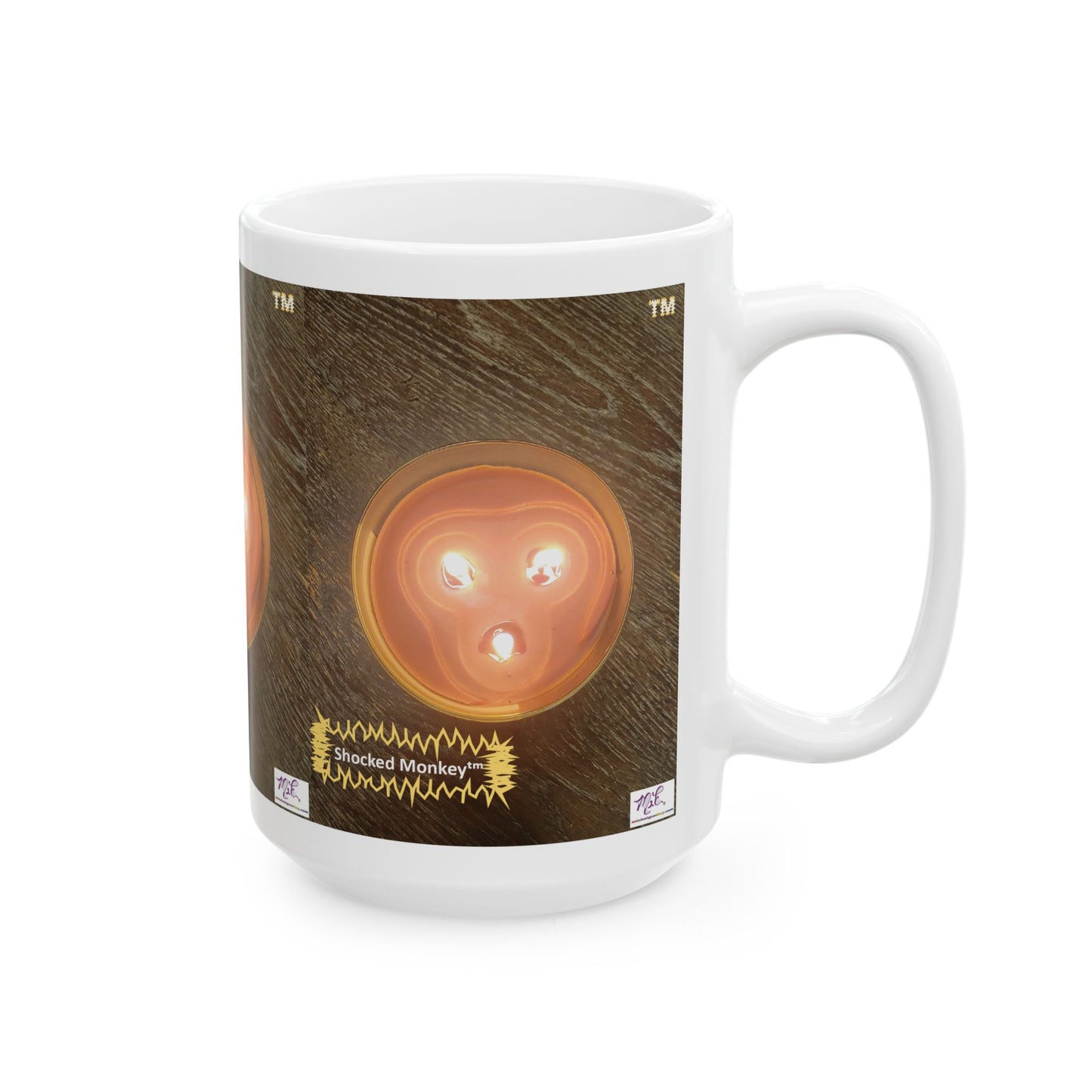 Ceramic Mug 15oz: "Shocked Monkey(tm)"
