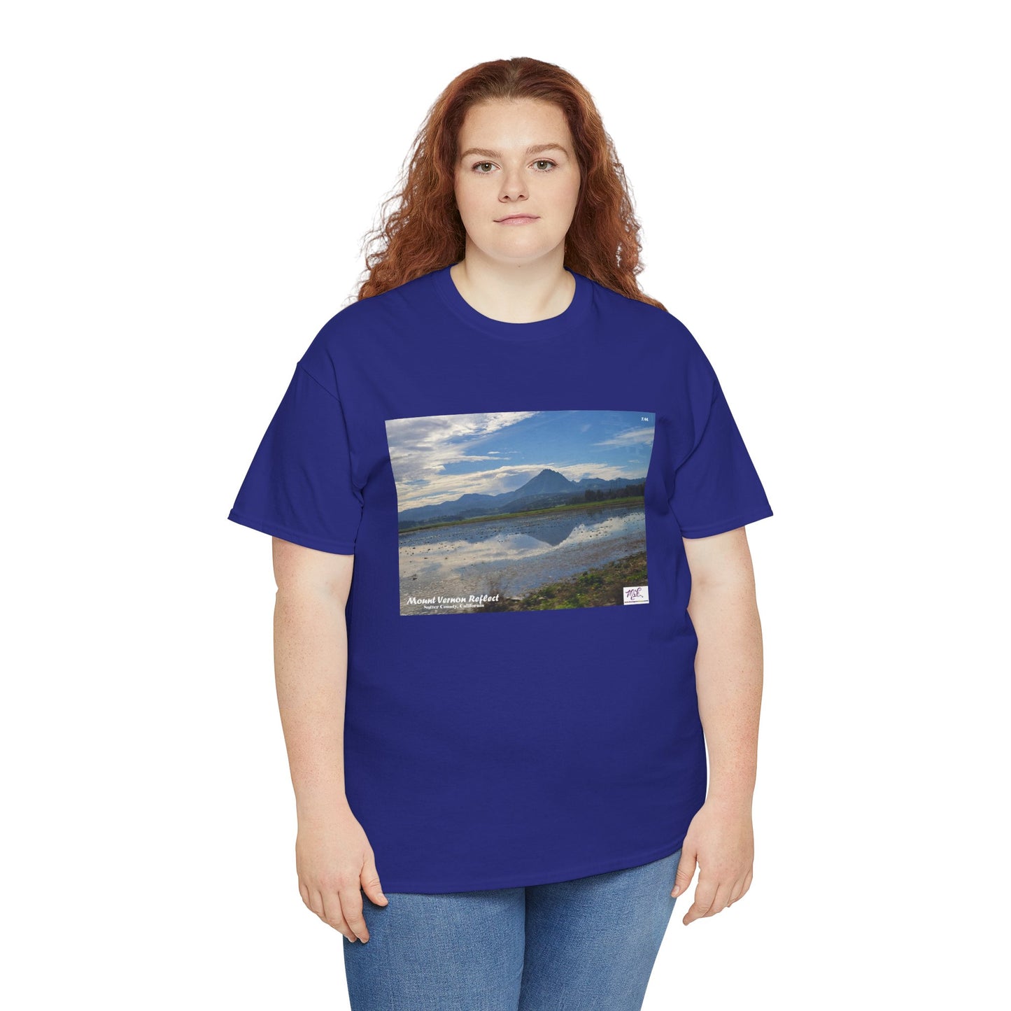 Heavy Cotton Tee: "Mount Vernon Reflect(tm)" - Blank Sleeves