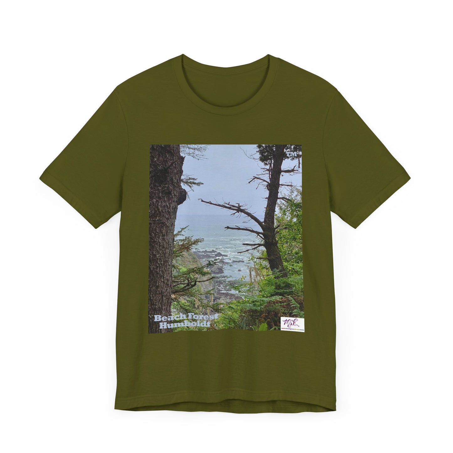 Unisex Jersey Short Sleeve Tee: "Beach Forest Humboldt(tm)"