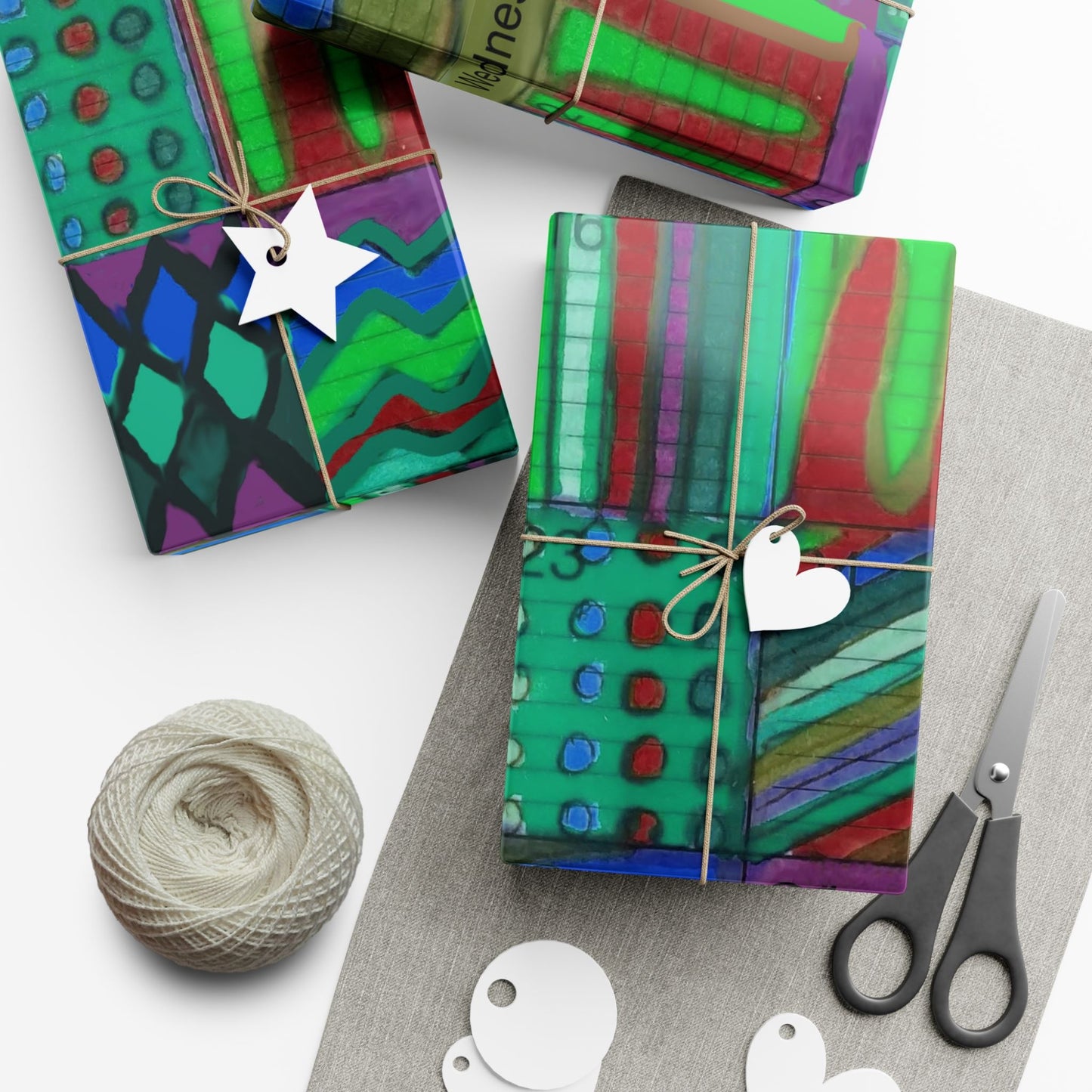 Gift Wrap Papers - "Psychedelic Calendar(tm)" - Chilled - Matte and Satin - Three Sizes