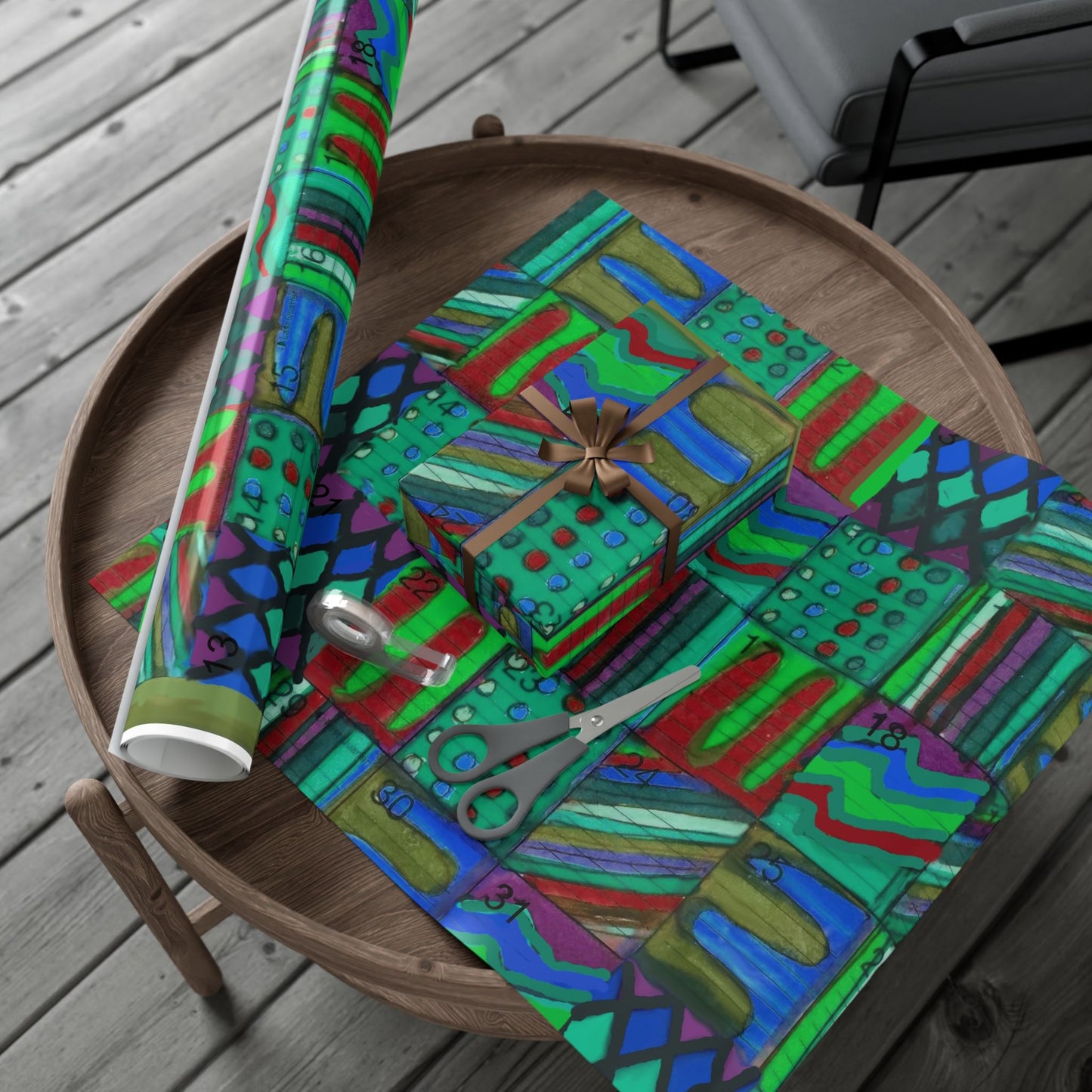 Gift Wrap Papers - "Psychedelic Calendar(tm)" - Chilled - Matte and Satin - Three Sizes