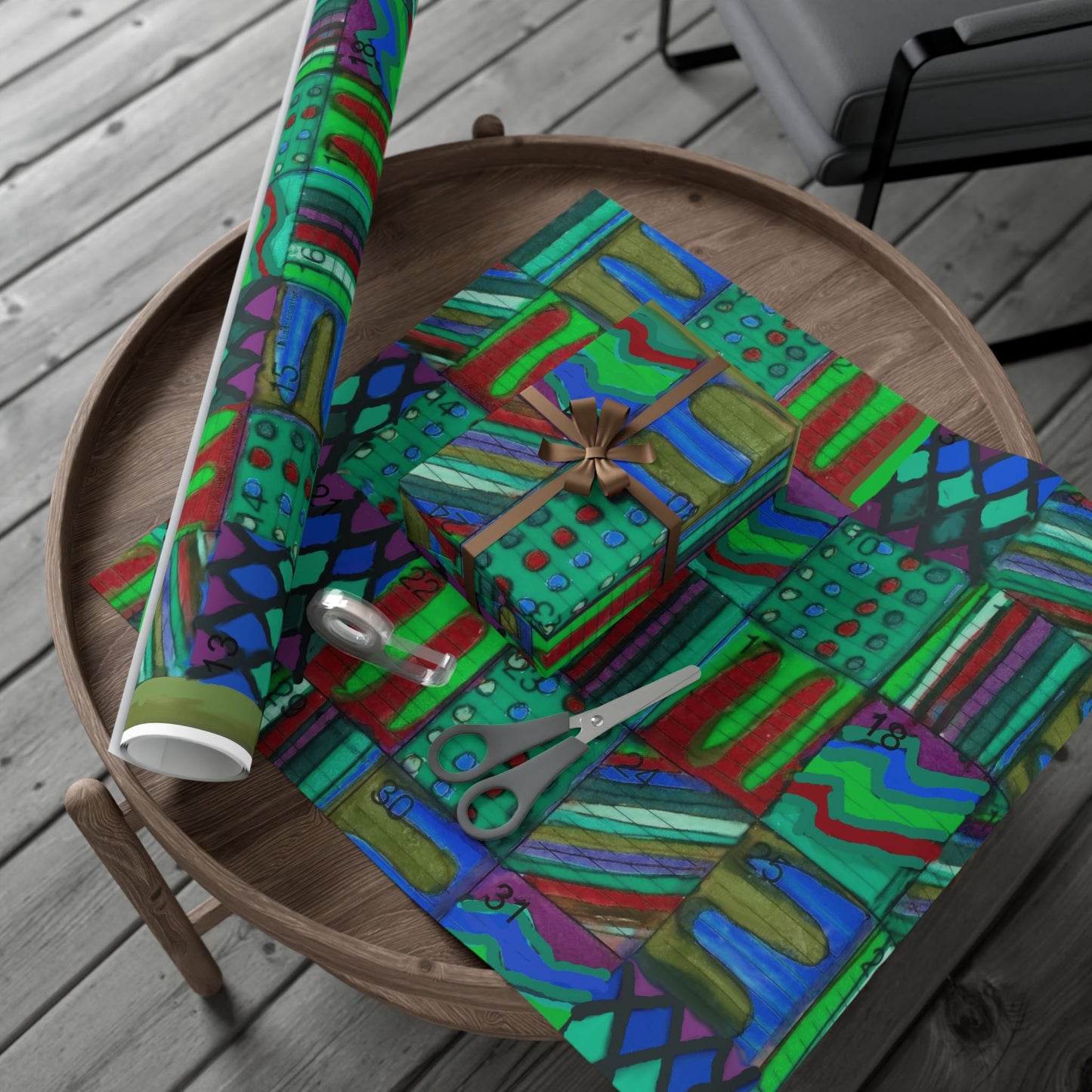 Gift Wrap Papers - "Psychedelic Calendar(tm)" - Chilled - Matte and Satin - Three Sizes