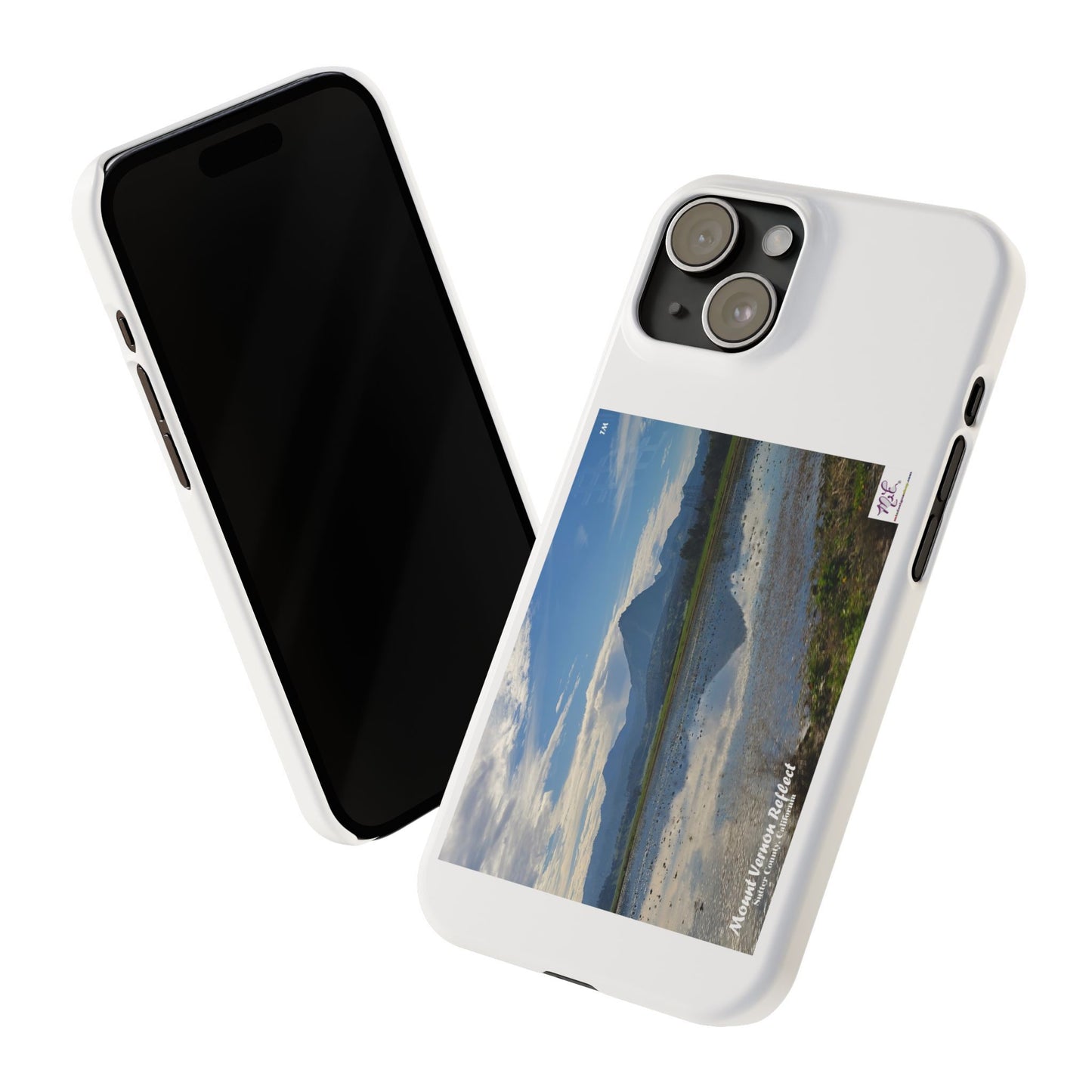 Slim Phone Case-Mount_Vernon_Reflect-MiE Designs Shop miedesignsshop.com Mirrored by oversized puddle, Mount Vernon in Sutter County, CA