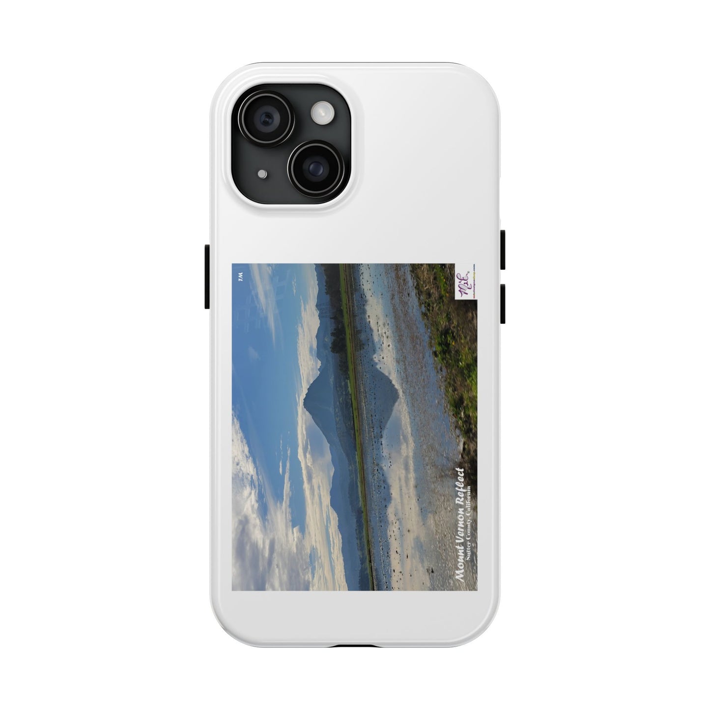 Tough Phone Case-Mount_Vernon_Reflect-MiE Designs Shop miedesignsshop.com Mirrored by oversized puddle, Mount Vernon in Sutter County, CA