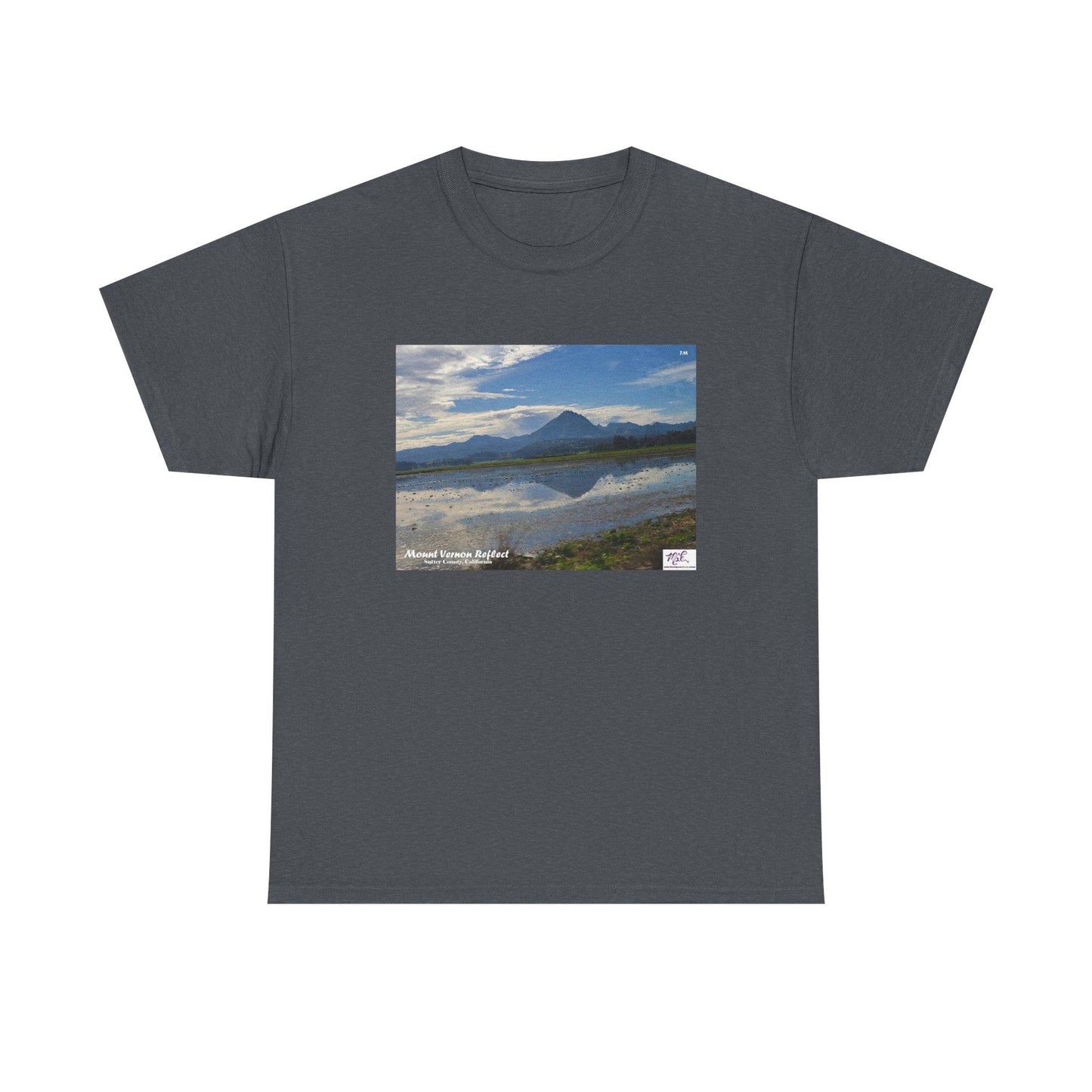 Heavy Cotton Tee: "Mount Vernon Reflect(tm)" - Blank Sleeves