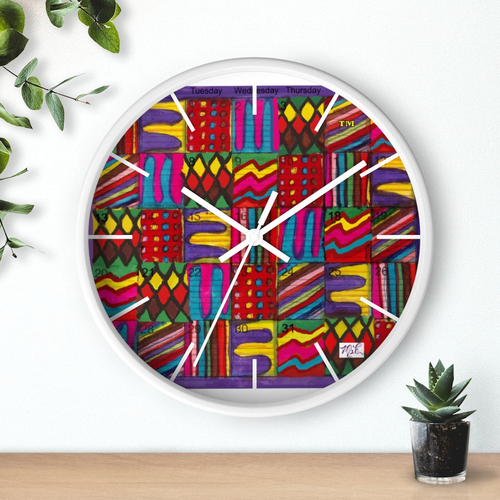 Wall clock: Psychedelic Calendar(tm) - Vibrant