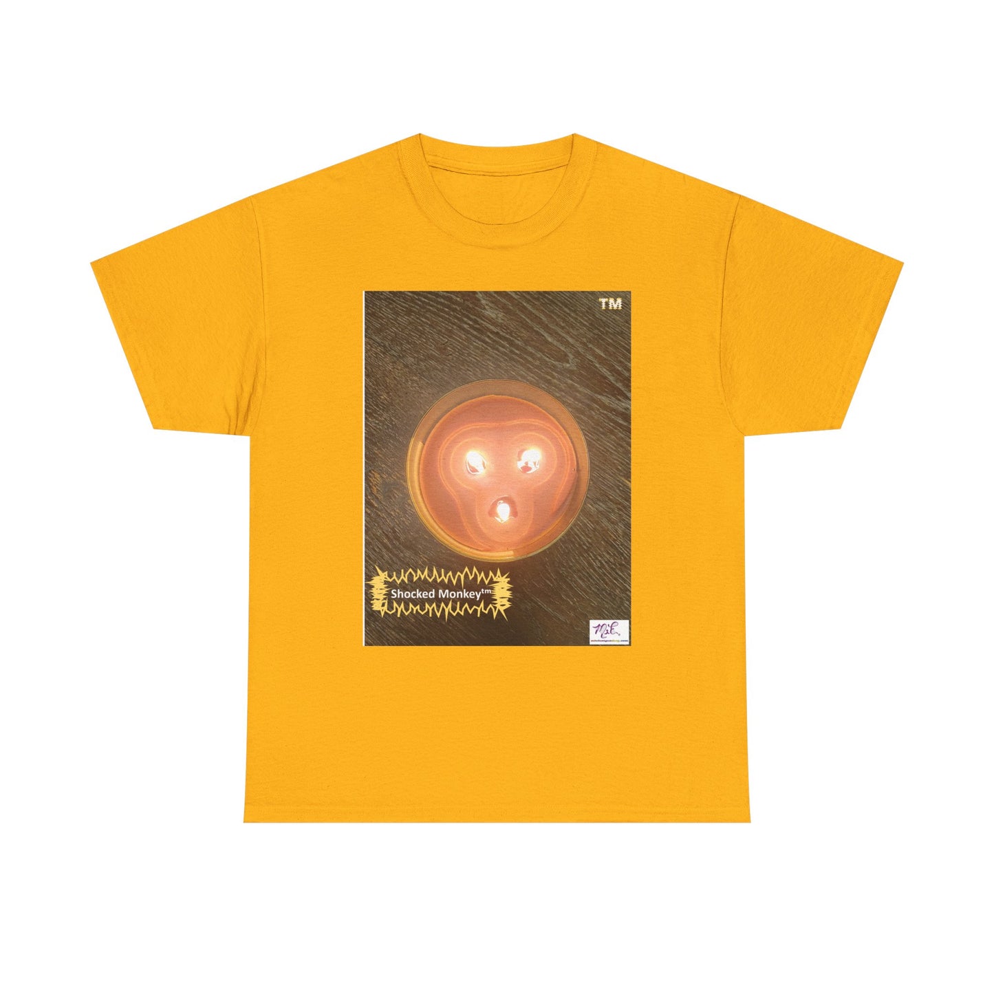 Unisex Heavy Cotton Tee: Shocked Monkey(tm) - Seven Colors