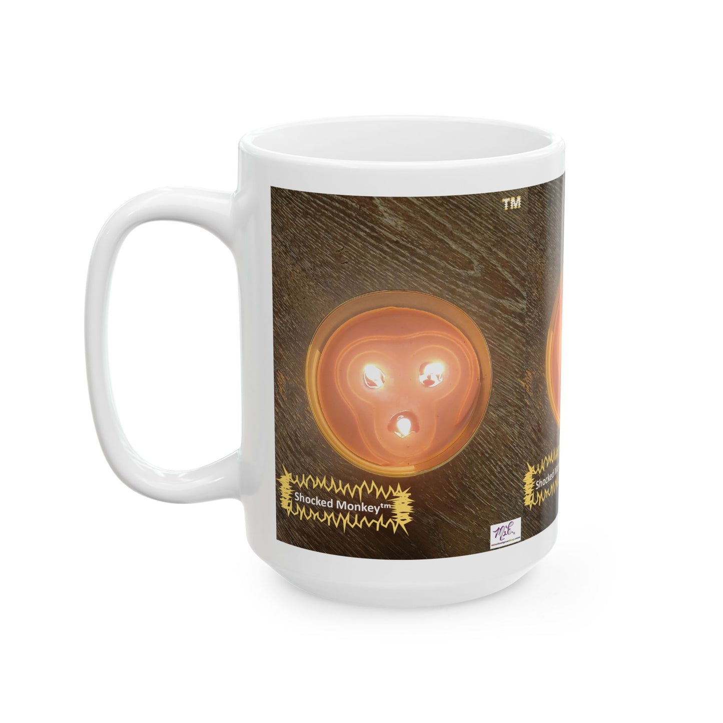 Ceramic Mug 15oz: "Shocked Monkey(tm)"