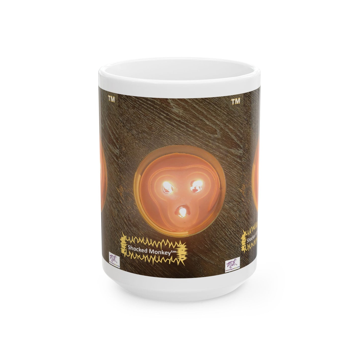 Ceramic Mug 15oz: "Shocked Monkey(tm)"