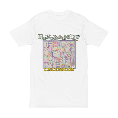 Men's Heavyweight Tee: "Psychedelic Calendar Seeped(tm)" - Five Colors