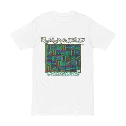 Men's Heavyweight Tee: "Psychedelic Calendar Chilled(tm)" - Five Colors