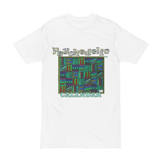 Men's Heavyweight Tee: "Psychedelic Calendar Chilled(tm)" - Five Colors