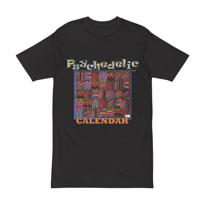 Men's Heavyweight Tee: "Psychedelic Calendar Muted(tm)" - Five Colors