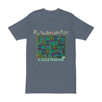 Men's Heavyweight Tee: "Psychedelic Calendar Chilled(tm)" - Five Colors