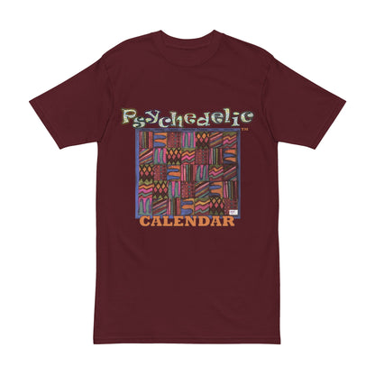 Men's Heavyweight Tee: "Psychedelic Calendar Muted(tm)" - Five Colors