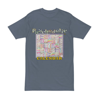 Men's Heavyweight Tee: "Psychedelic Calendar Seeped(tm)" - Five Colors