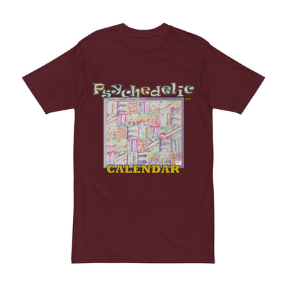 Men's Heavyweight Tee: "Psychedelic Calendar Seeped(tm)" - Five Colors