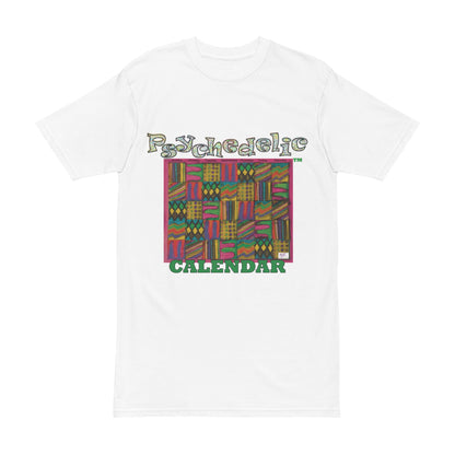 Men's Heavyweight Tee: "Psychedelic Calendar Garden(tm)" - Four Colors