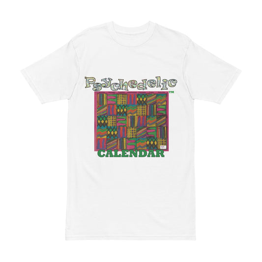 Men's Heavyweight Tee: "Psychedelic Calendar Garden(tm)" - Four Colors