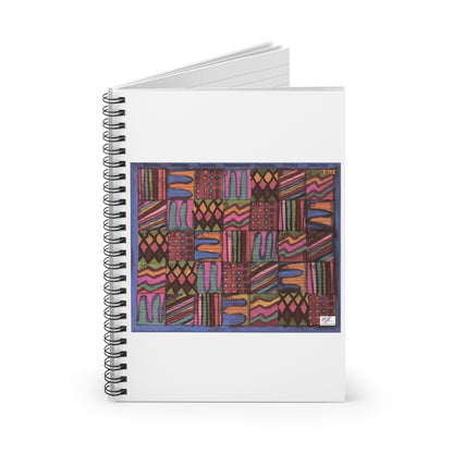 Spiral Notebook - Ruled Line:  "Psychedelic Calendar(tm)" - Muted - No Text