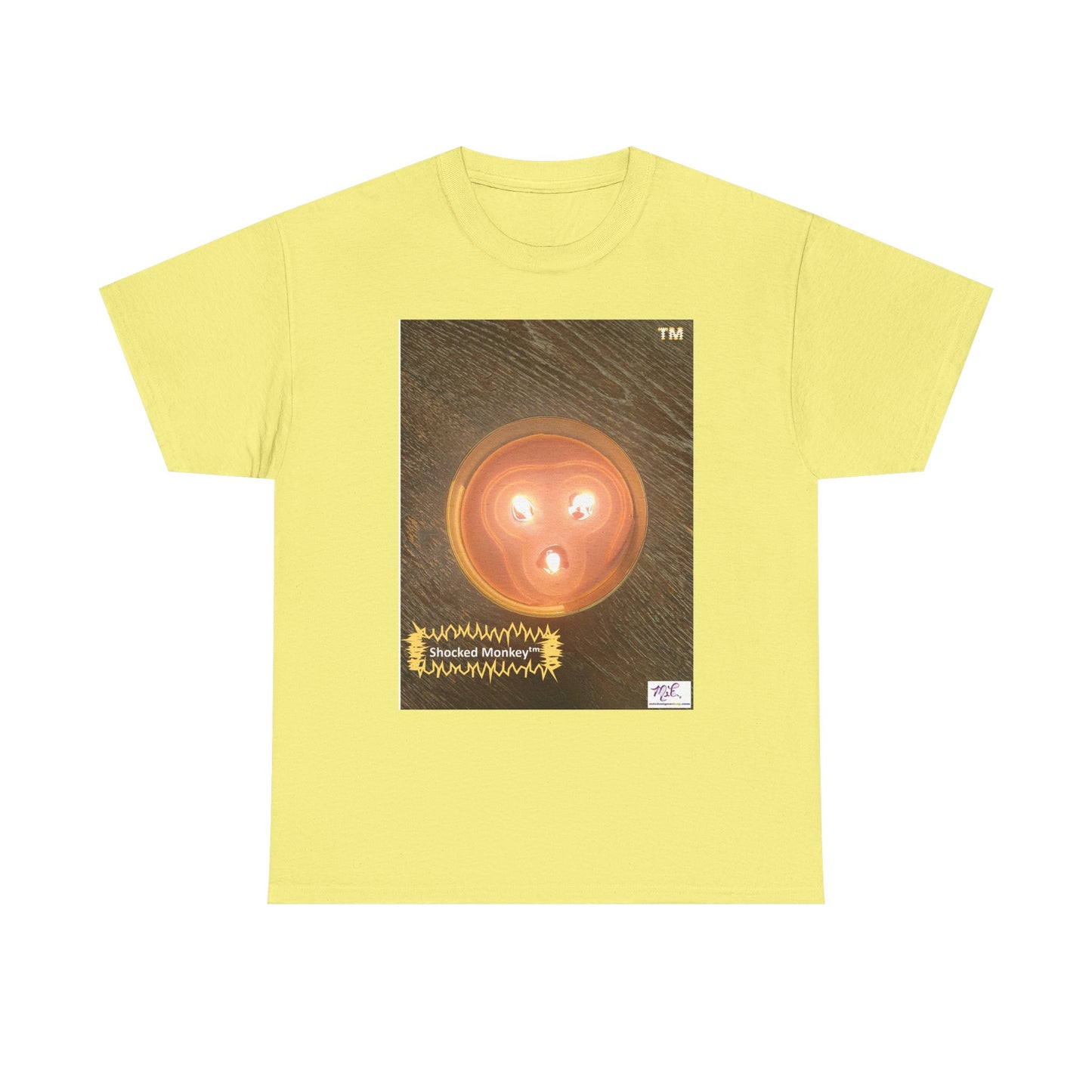 Unisex Heavy Cotton Tee: Shocked Monkey(tm) - Seven Colors