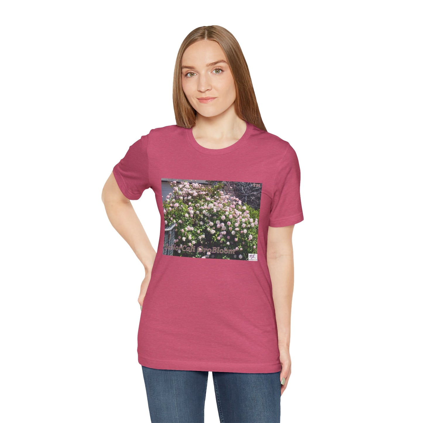Unisex Jersey Short Sleeve Tee: "SoNorCali(tm) OroBloom(tm)"