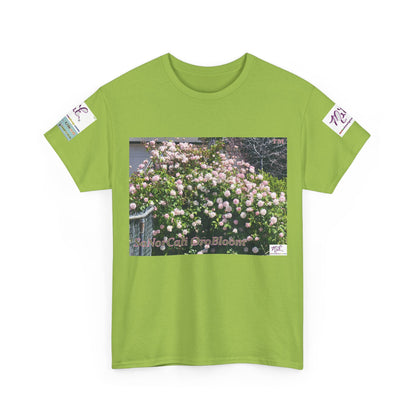 Unisex Heavy Cotton Tee:  "SoNorCali(tm)" - "OroBloom(tm)" - Sleeve Logos