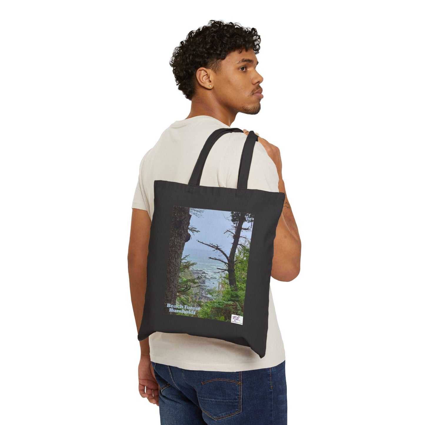 Cotton Canvas Tote Bag - Beach Forest Humboldt(tm) - Natural or Black