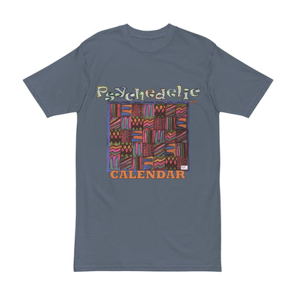 Men's Heavyweight Tee: "Psychedelic Calendar Muted(tm)" - Five Colors