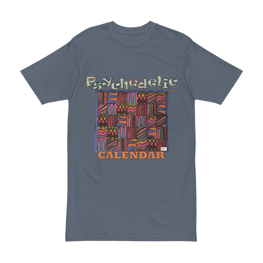 Men's Heavyweight Tee: "Psychedelic Calendar Muted(tm)" - Five Colors
