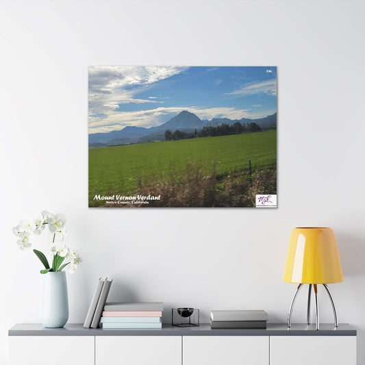 Canvas Gallery Wraps: "Mount Vernon Verdant(tm)" - MiE Designs Shop miedesignsshop.com Looming large, Mount Vernon does its part of the Sutter Buttes. 40x30 inch