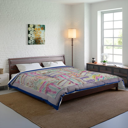 Comforter: "Psychedelic Calendar Seeped(tm)" - Four Sizes - Dark Blue