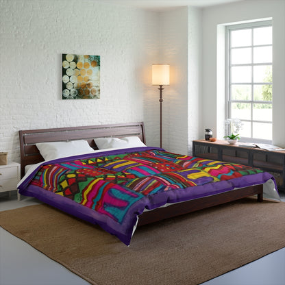Comforter: "Psychedelic Calendar Vibrant(tm)" - Four Sizes - Purple