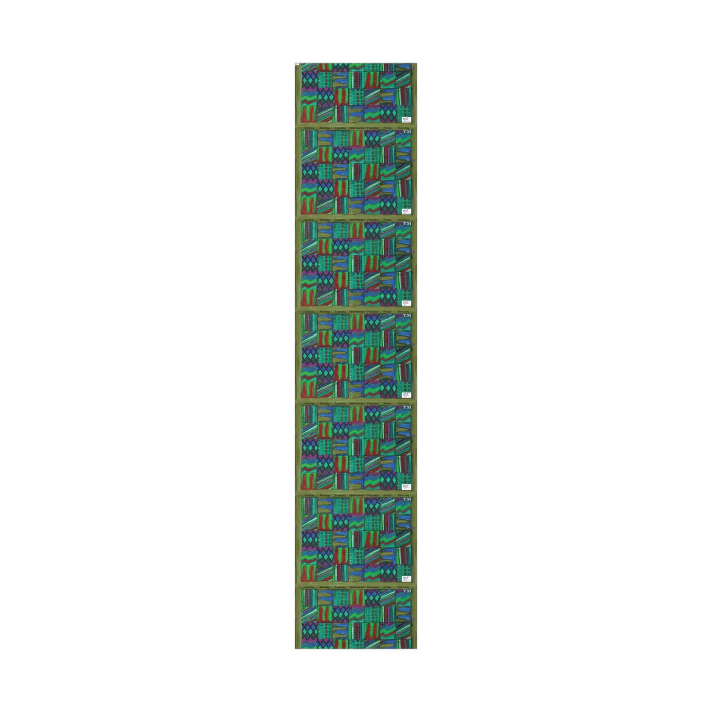 Gift Wrap Papers - "Psychedelic Calendar Chilled(tm)" - Large Square - Three Sizes