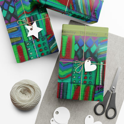 Gift Wrap Papers - "Psychedelic Calendar Chilled(tm)" - Large Square - Three Sizes