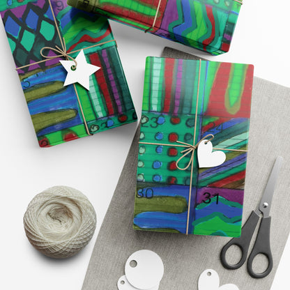 Gift Wrap Papers - "Psychedelic Calendar Chilled(tm)" - Large Square - Three Sizes