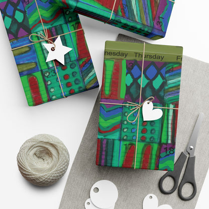 Gift Wrap Papers - "Psychedelic Calendar Chilled(tm)" - Large Square - Three Sizes