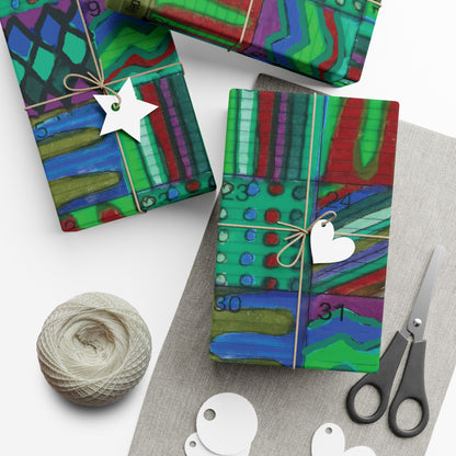Gift Wrap Papers - "Psychedelic Calendar Chilled(tm)" - Large Square - Three Sizes