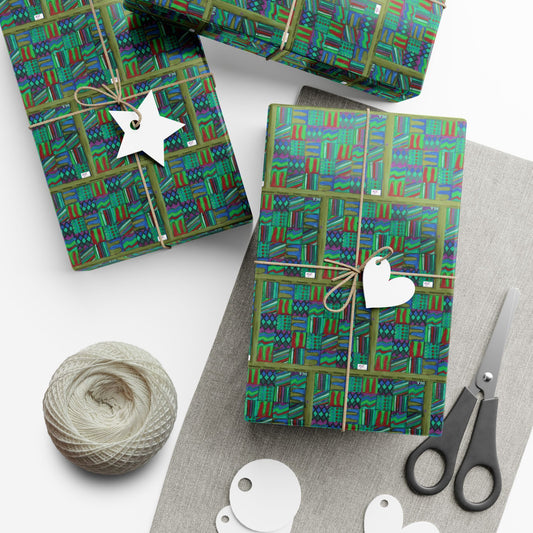 Gift Wrap Papers - "Psychedelic Calendar Chilled(tm)" - Small Square - Three Sizes