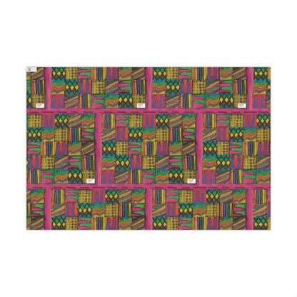 Gift Wrap Papers - "Psychedelic Calendar Garden(tm)" - Medium Square - Three Sizes