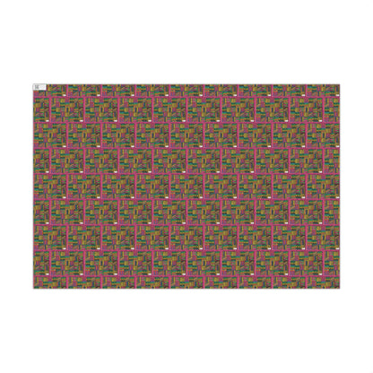 Gift Wrap Papers - "Psychedelic Calendar Garden(tm)" - Small Square - Three Sizes