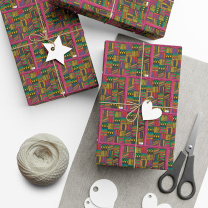 Gift Wrap Papers - "Psychedelic Calendar Garden(tm)" - Small Square - Three Sizes