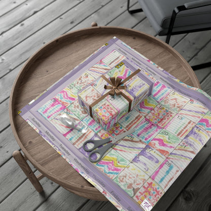 Gift Wrap Papers - "Psychedelic Calendar Seeped(tm)" - Large Square - Three Sizes